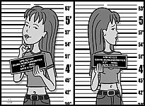 Quinn's mug shot (black and white)