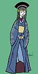 Jane as Padmé Amidala in Coruscant dress