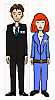 Trent and Daria as Agents Mulder and Scully