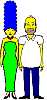 Helen and Jake as Marge and Homer Simpson