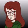 Daria bloodied up. This picture is sort of based on 'Carrie.'