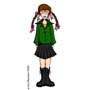 Daria in pigtails, from the episode 'Pinch Sitter'